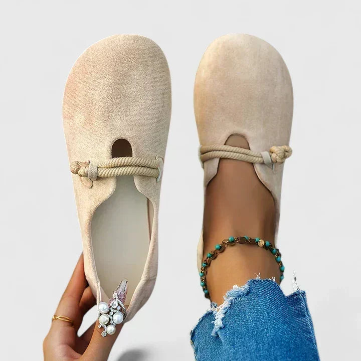 Women's Slip On Loafers with Padded Insole | Shock Absorbing Sole, Breathable Flexible Fit | Size 6-9, Beige or Black