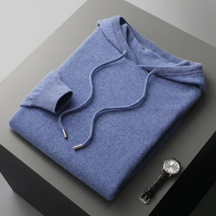 Luke | Mens Merino Wool Hoodie | Soft, Breathable Yet Warm, Single-Thread Design | Khaki, Light Gray and More XS-2XL