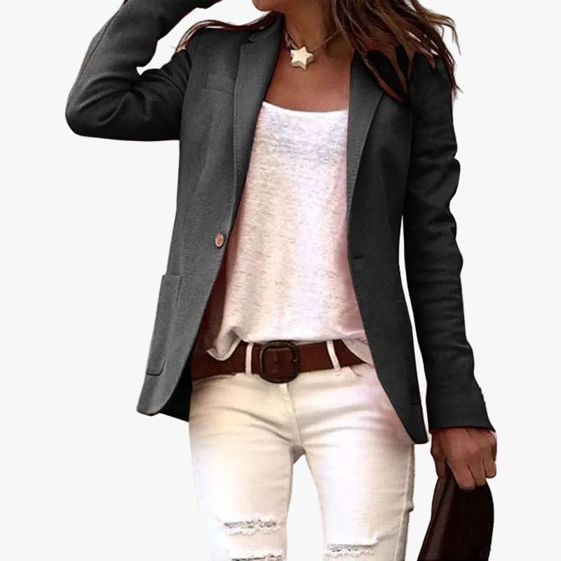 Edna | Blazer with Notch Lapel and Button-Front for Women