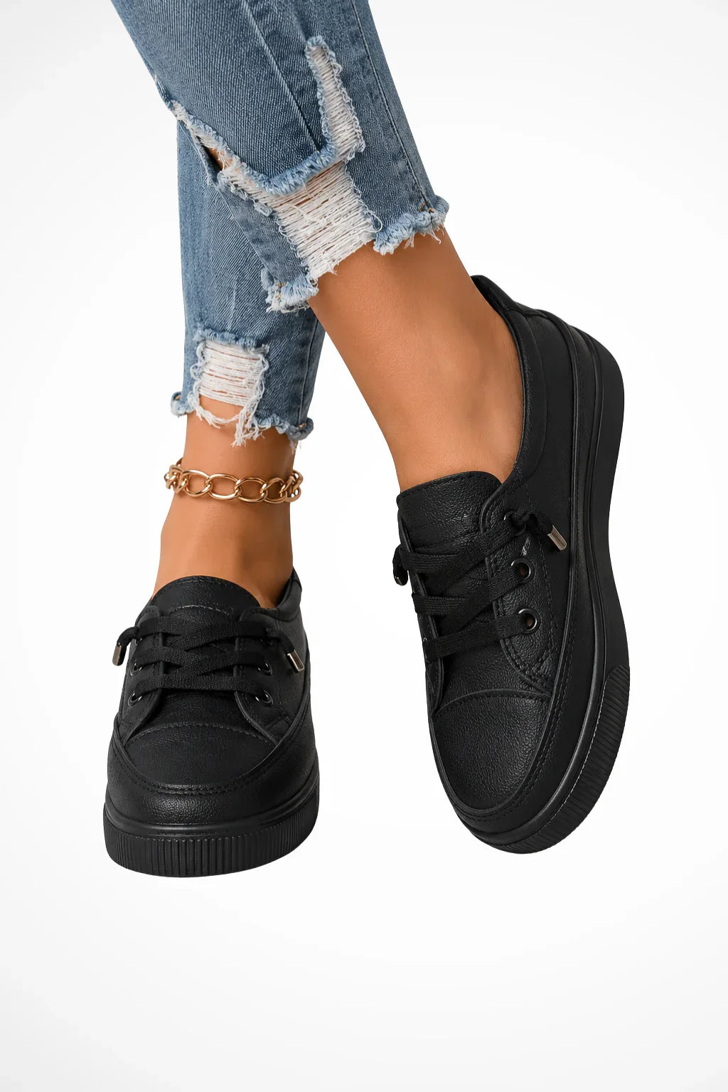 Edna | Women's Orthopedic Slip On Sneakers with Upper and Lace Up Closure