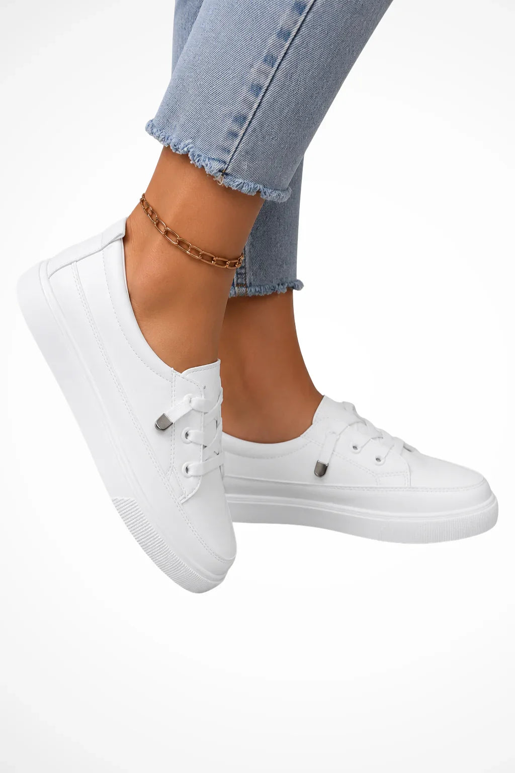 Edna | Women's Orthopedic Slip On Sneakers with Upper and Lace Up Closure