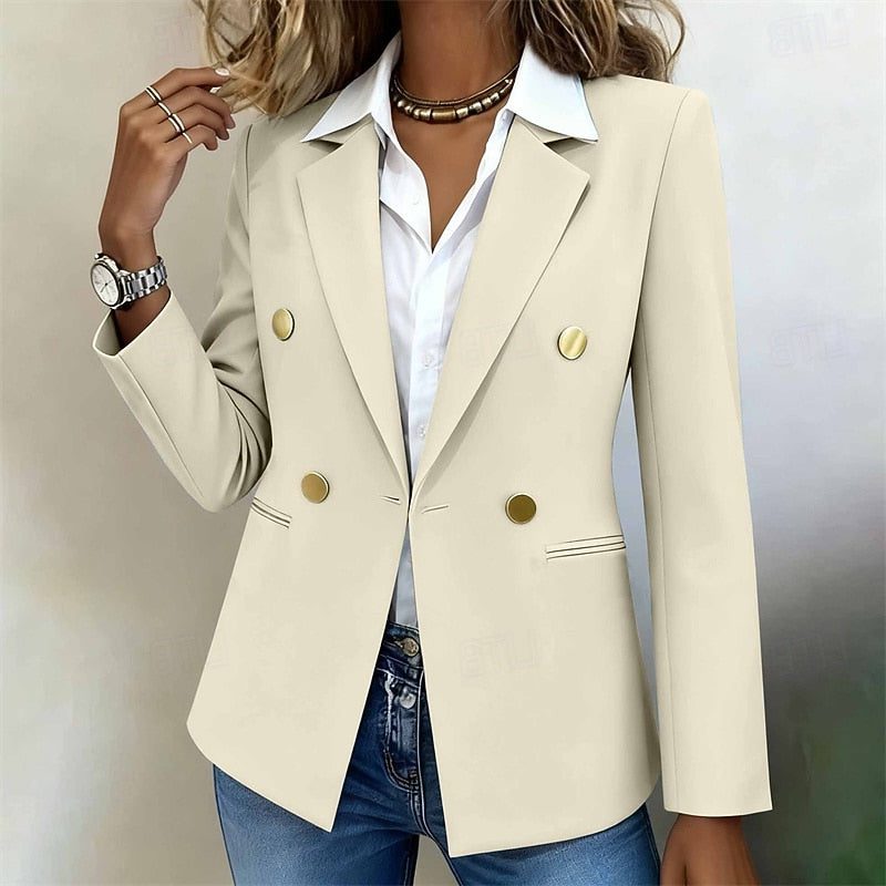 Eireann | Double-Breasted Blazer with Lapel Collar for Women