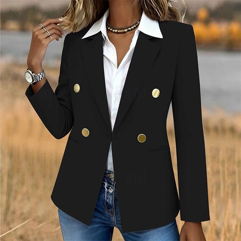 Eireann | Double-Breasted Blazer with Lapel Collar for Women