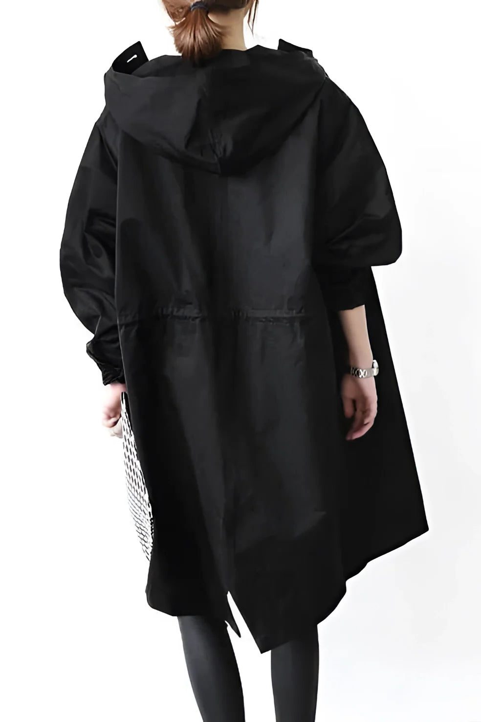 Elara | Longline Trench Coat with Hood for Women