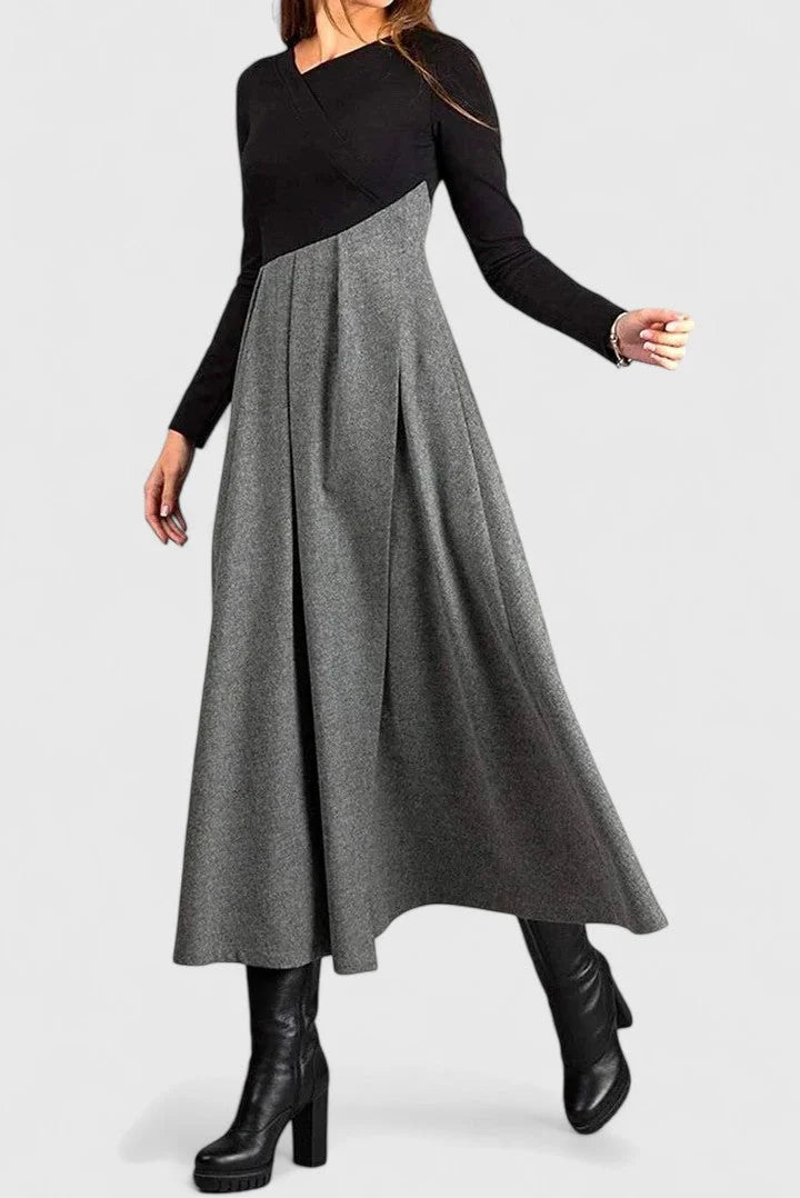Elegant long sleeve maxi dress