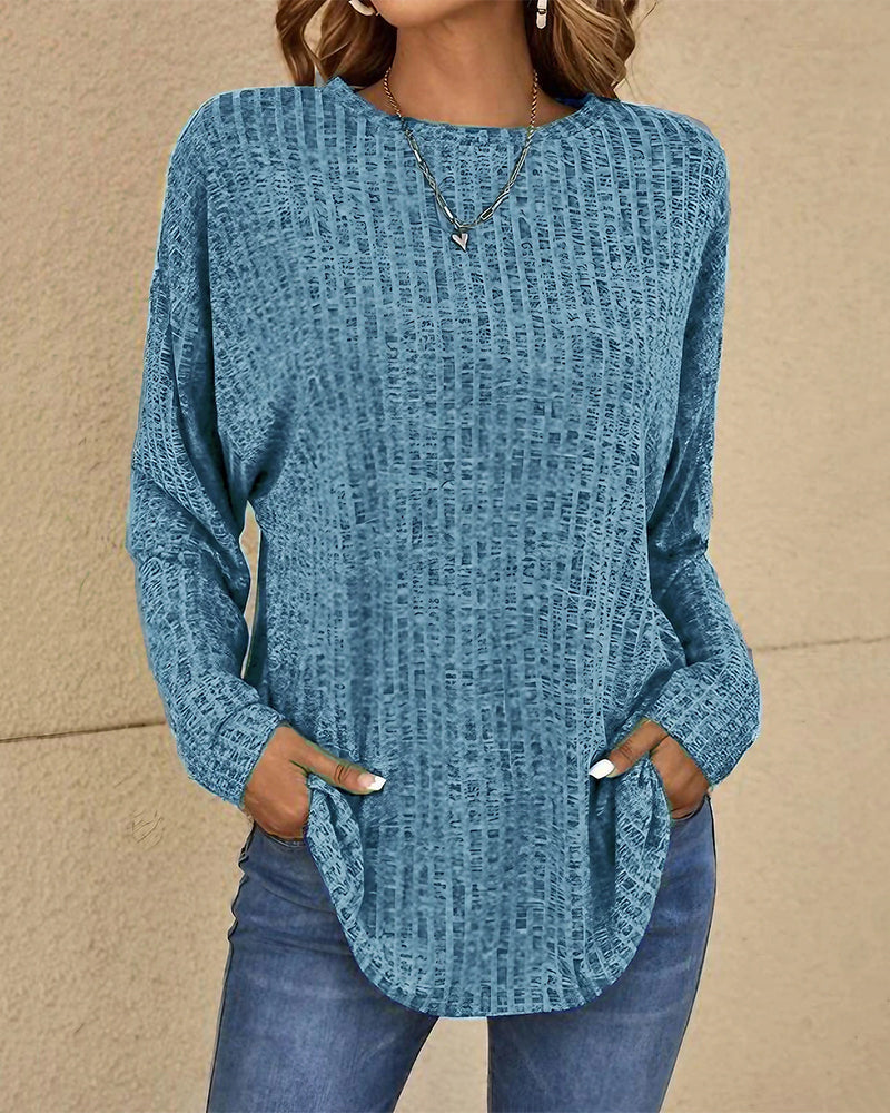 Women's Crew Neck Sweater in Soft Cotton Blend