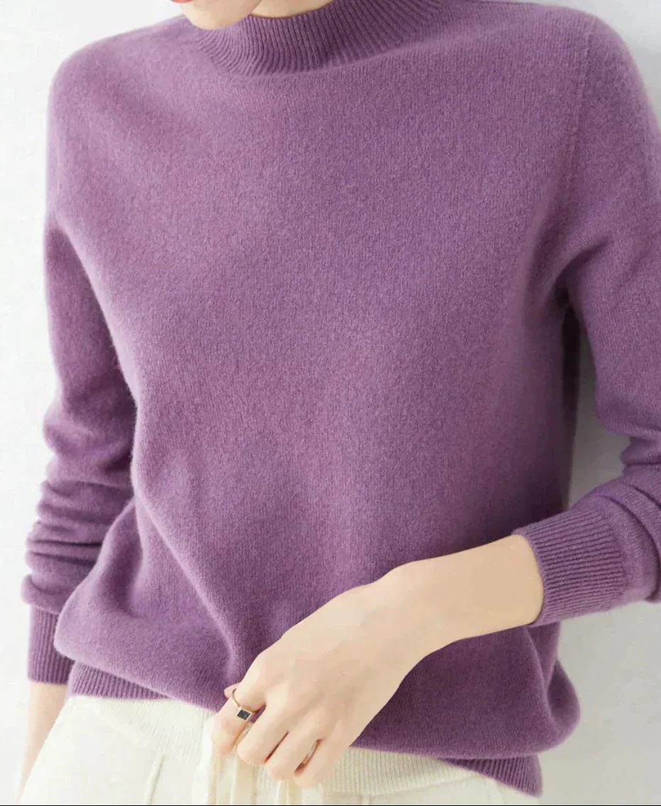 Elfreda | Cashmere Sweater with Crew Neck for Women