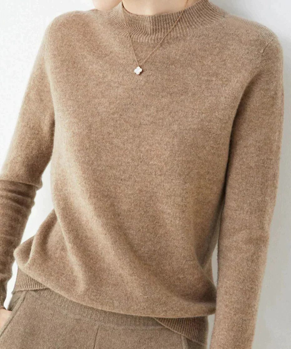 Elfreda | Cashmere Sweater with Crew Neck for Women