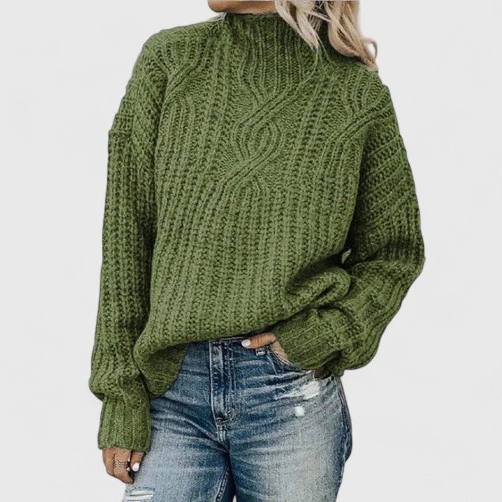 Elin | Cable Knit Sweater with Crew Neck for Women