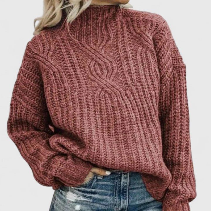 Elin | Cable Knit Sweater with Crew Neck for Women