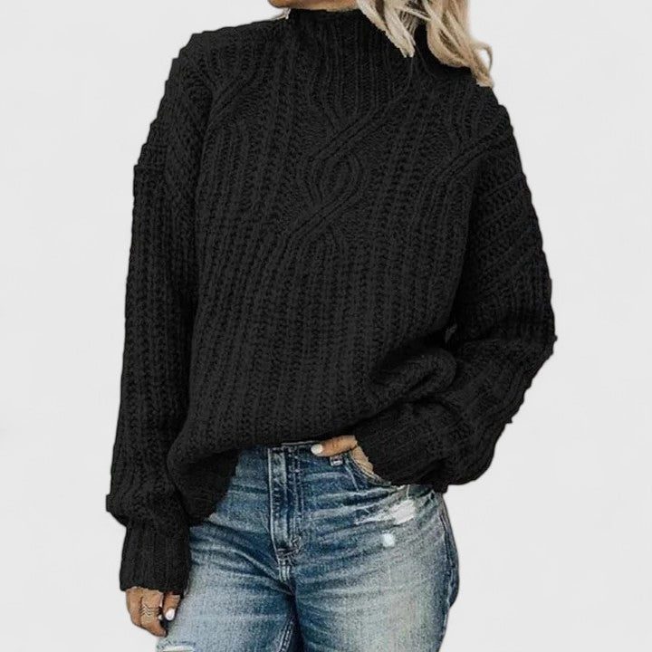 Elin | Cable Knit Sweater with Crew Neck for Women