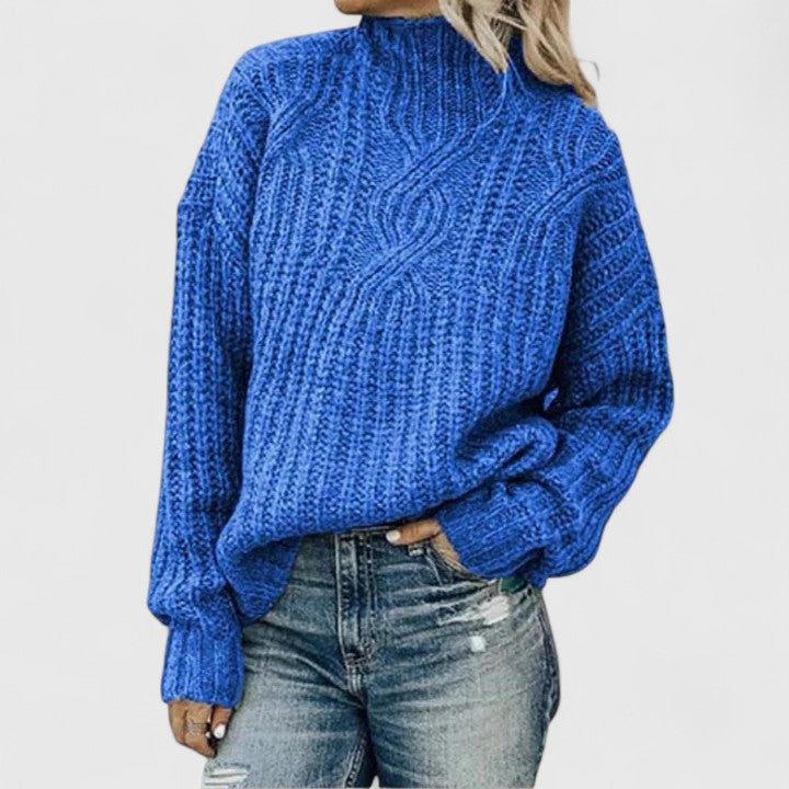 Elin | Cable Knit Sweater with Crew Neck for Women