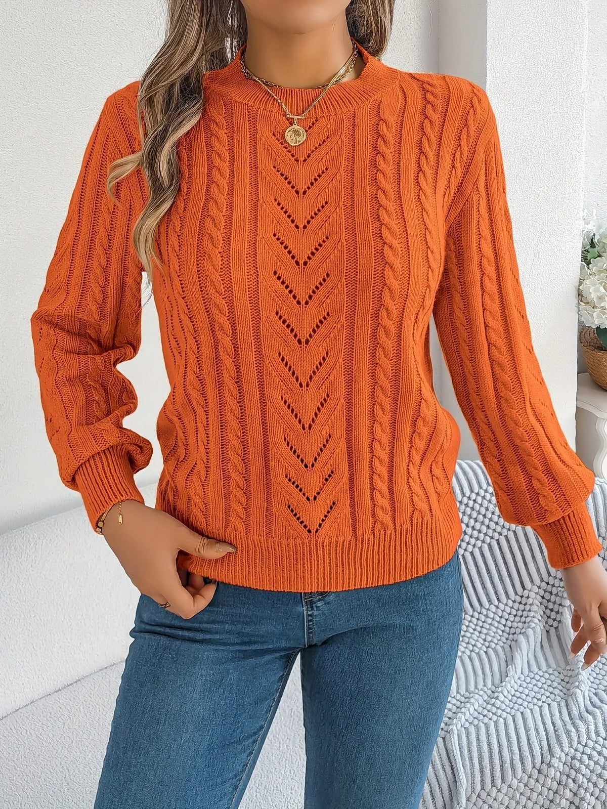 Ellen | Women's Cable Knit Sweater