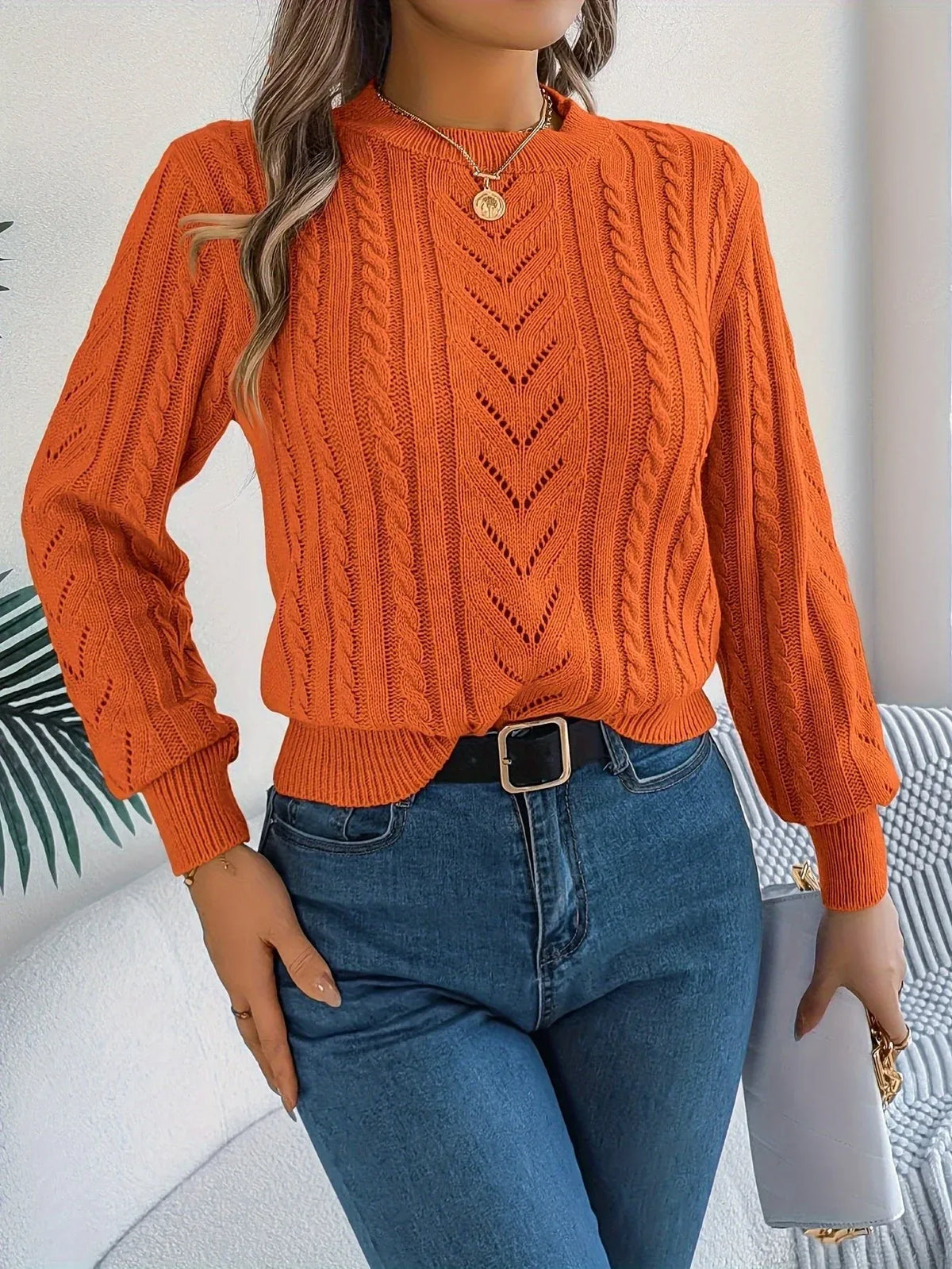 Ellen | Women's Cable Knit Sweater
