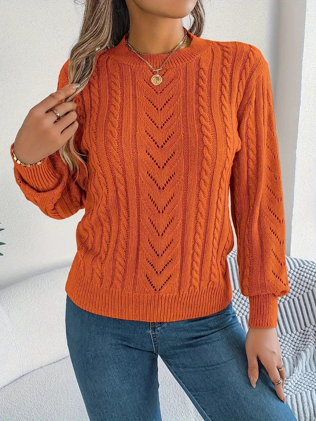 Ellen | Women's Cable Knit Sweater