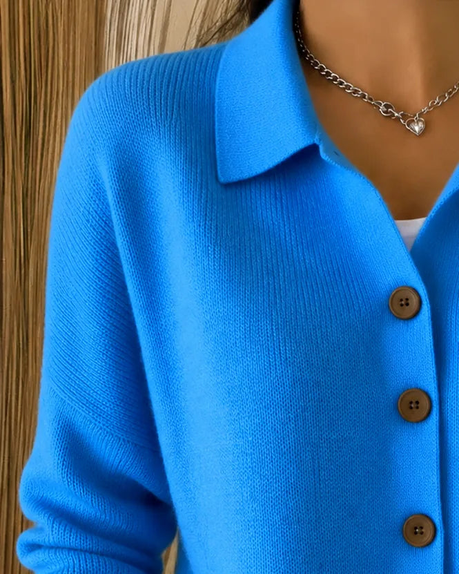 Button Collar Cardigan