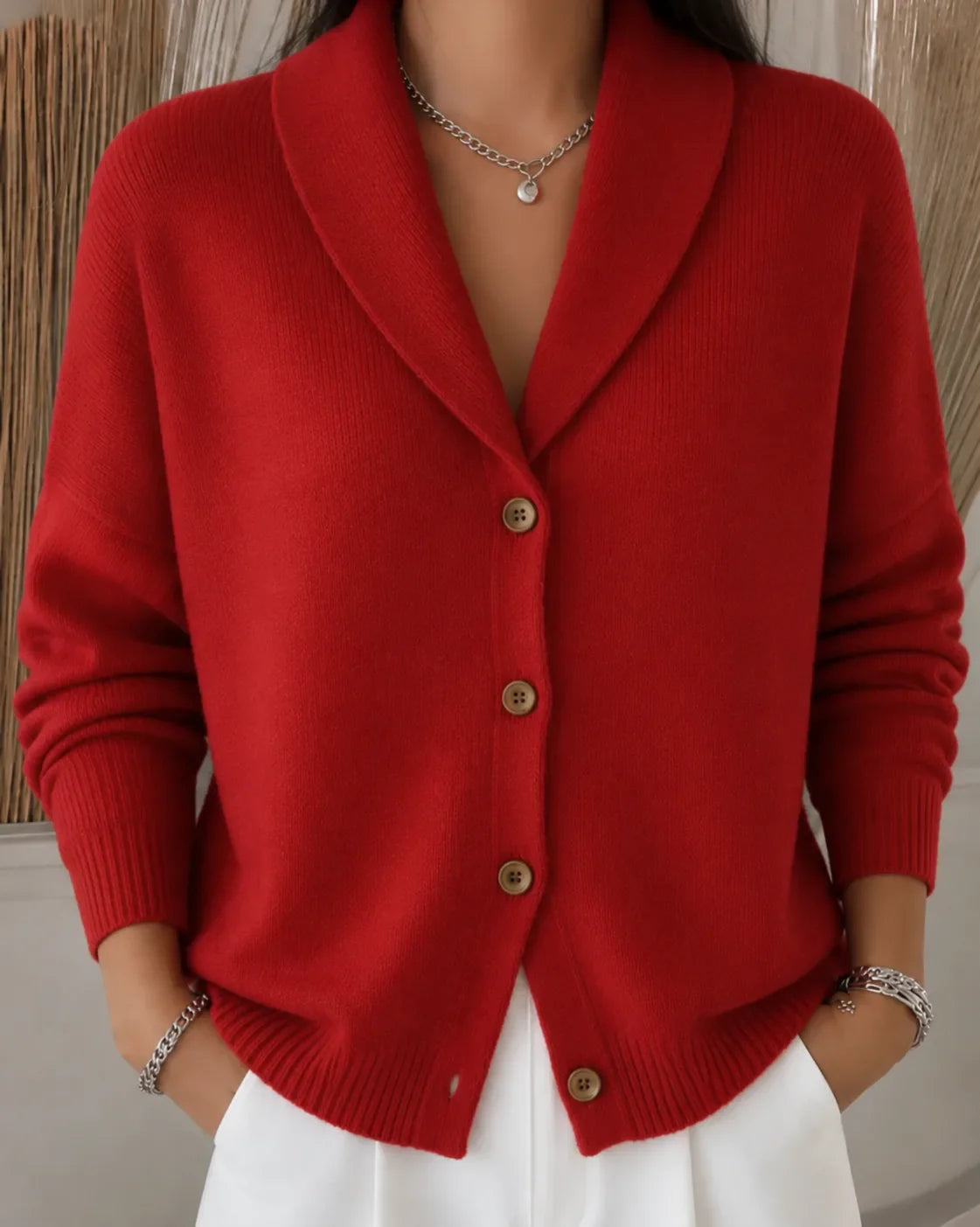 Button Collar Cardigan