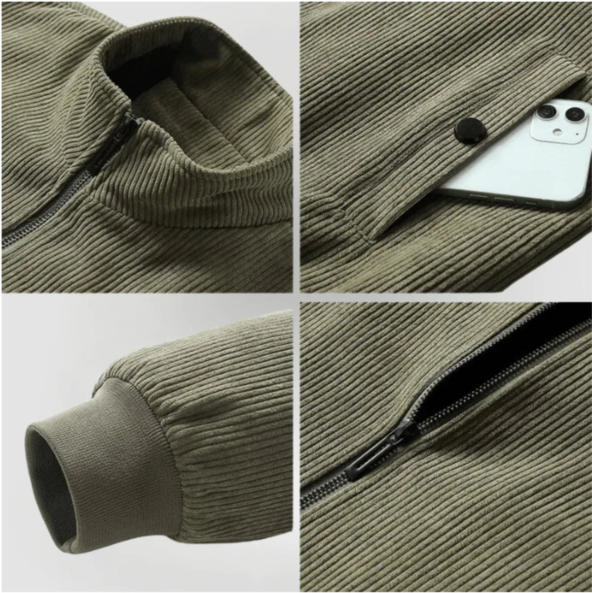 Corduroy Jacket with Warm Sherpa Lining