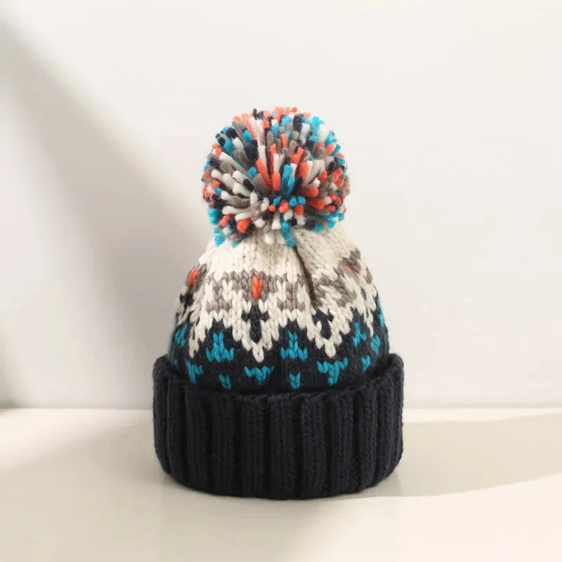 Cozy Snowflake Pom Beanie
