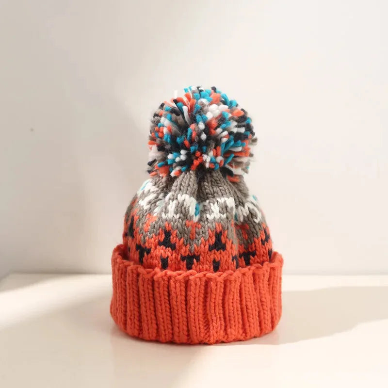 Cozy Snowflake Pom Beanie