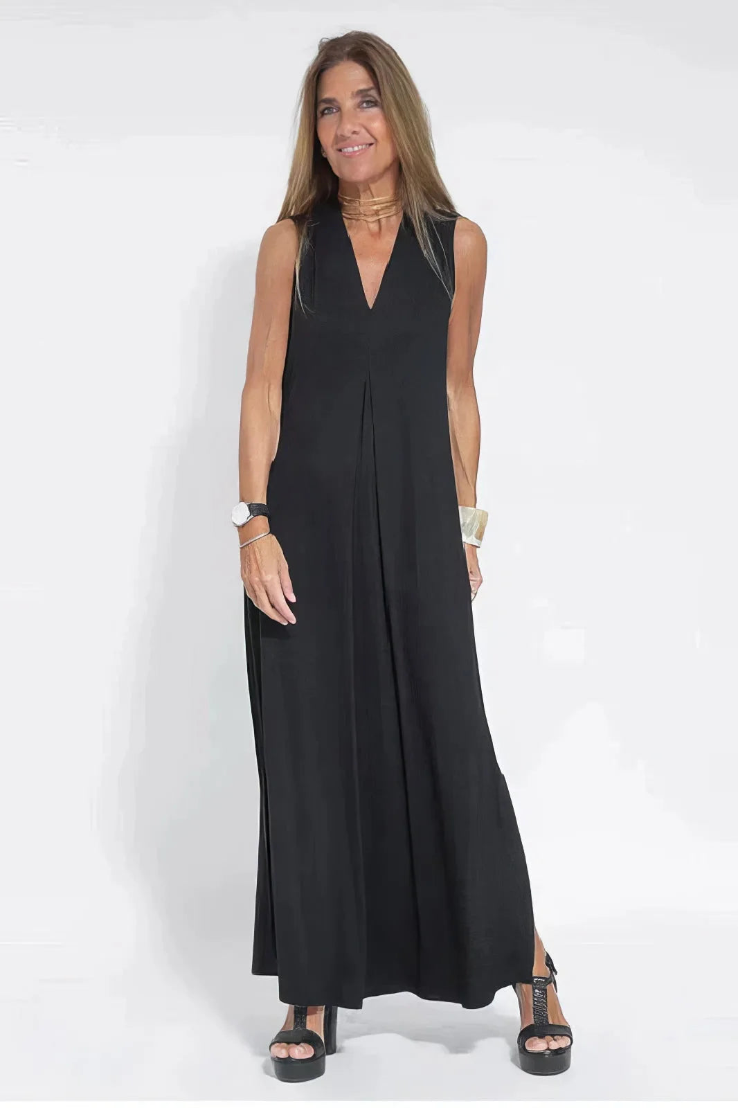Elegant Long Dress with Coordinated Cardigan