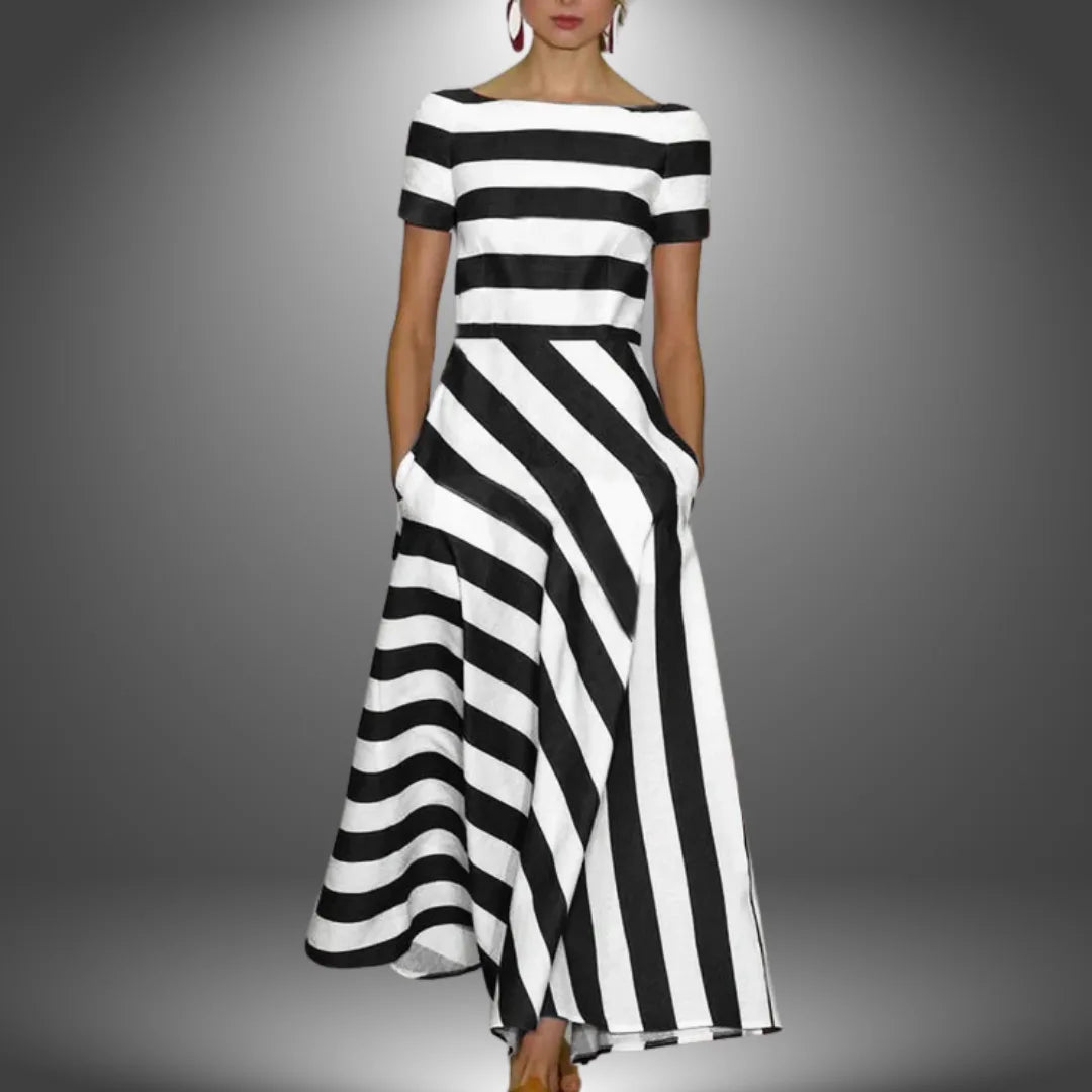 Handcrafted Striped Maxi Dress