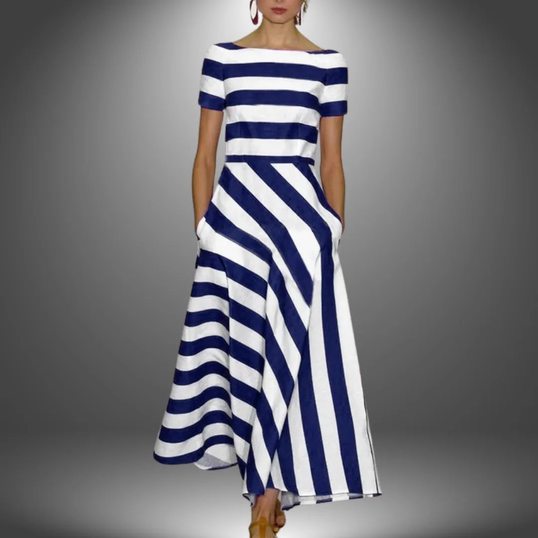 Handcrafted Striped Maxi Dress