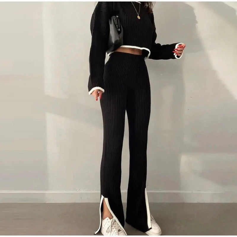 Knitted Two-Piece Set – Stylish & Comfortable