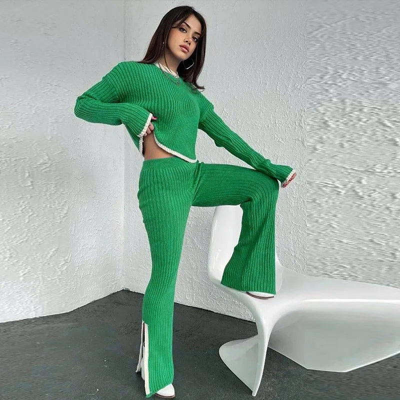Knitted Two-Piece Set – Stylish & Comfortable