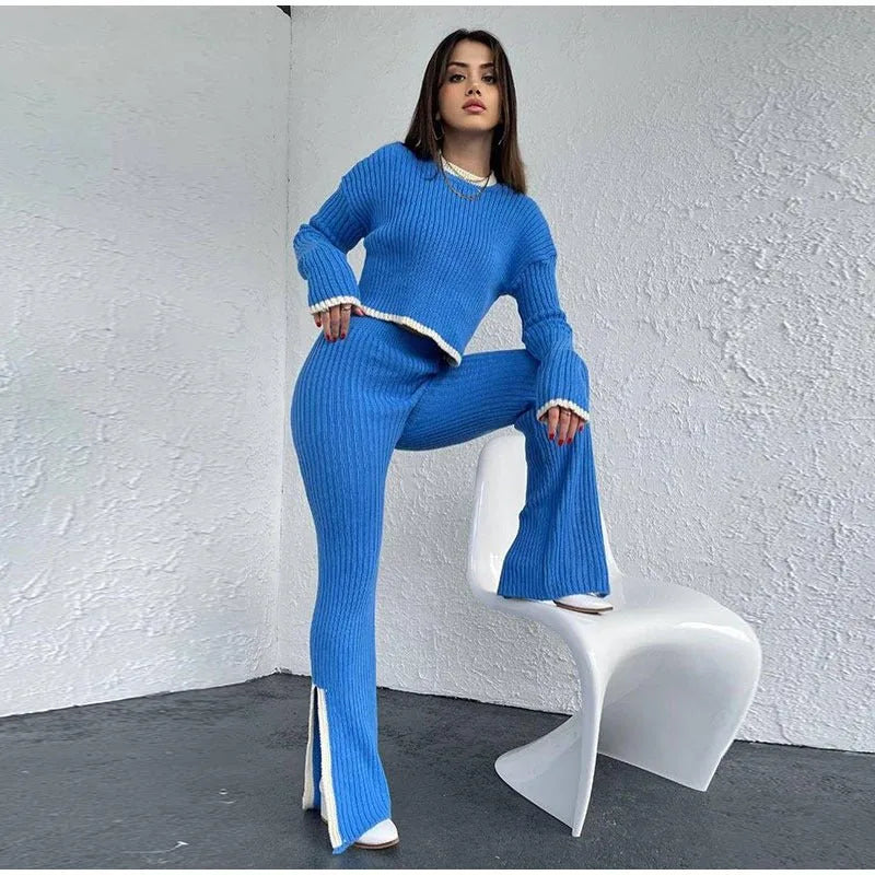 Knitted Two-Piece Set – Stylish & Comfortable