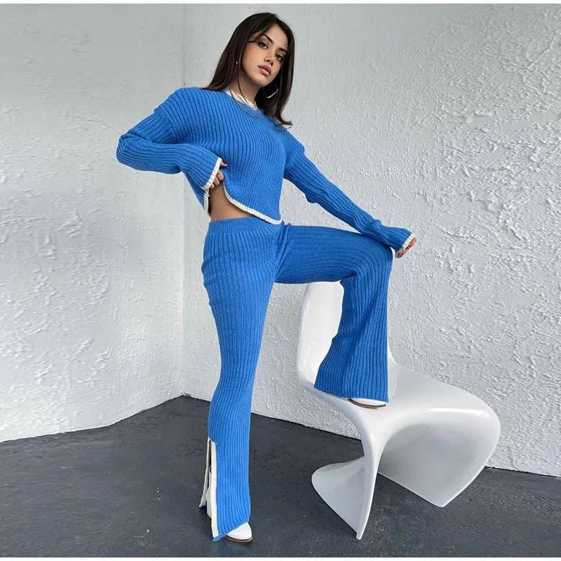Knitted Two-Piece Set – Stylish & Comfortable