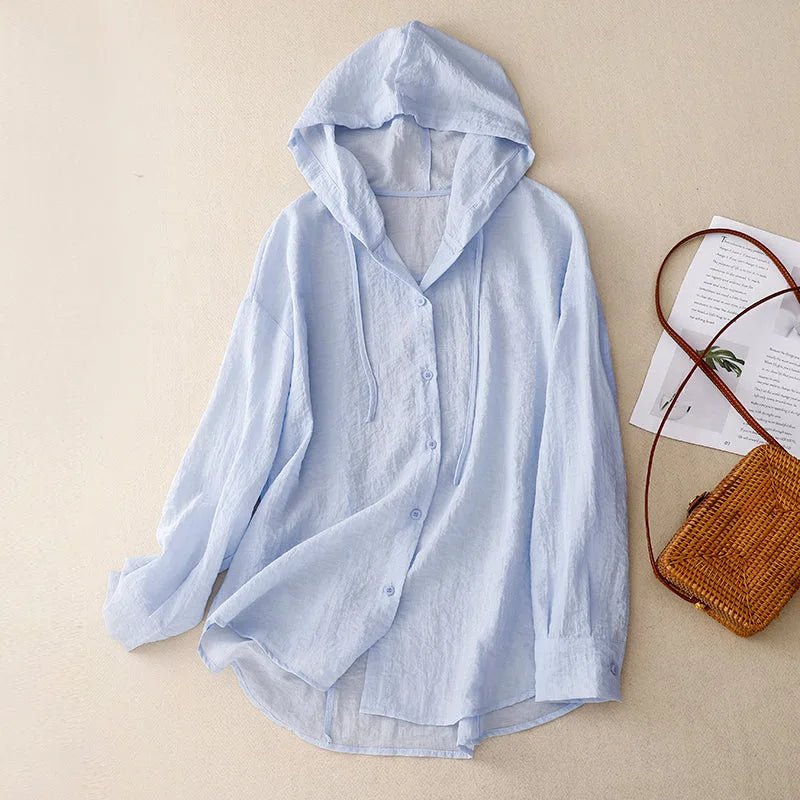 Lightweight Hoodie with Buttons