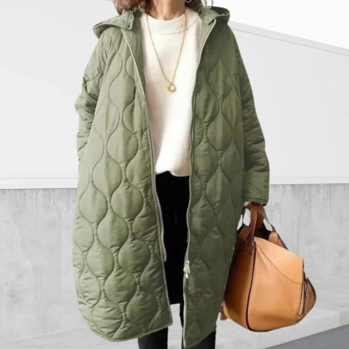 Oversized hooded Parka with details