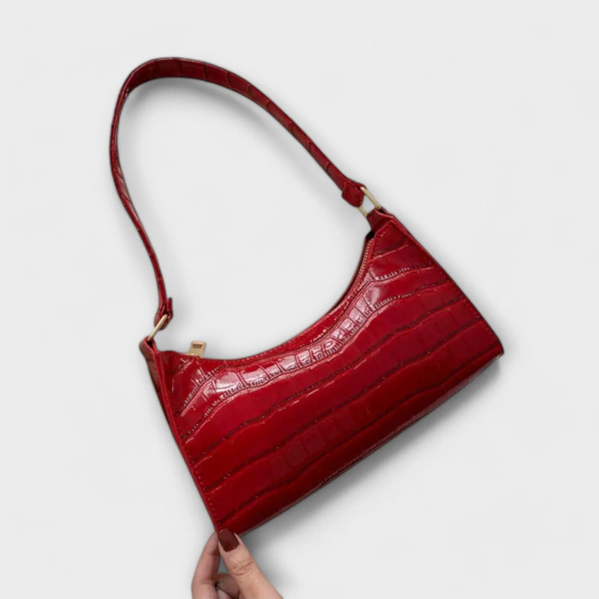 Shiny leather bag