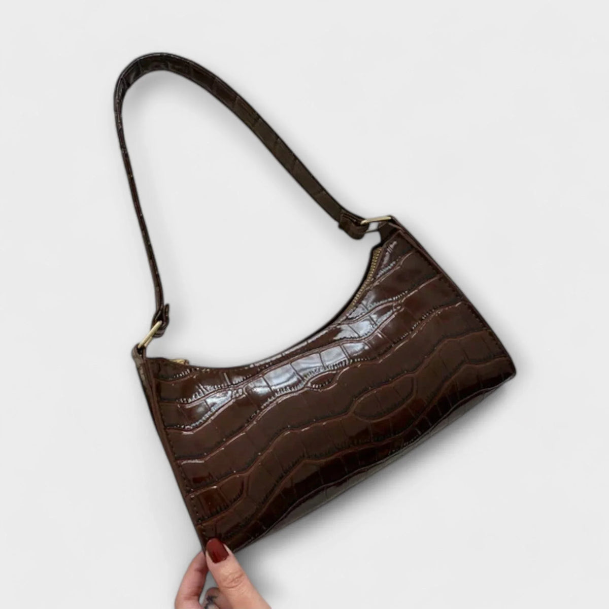 Shiny leather bag