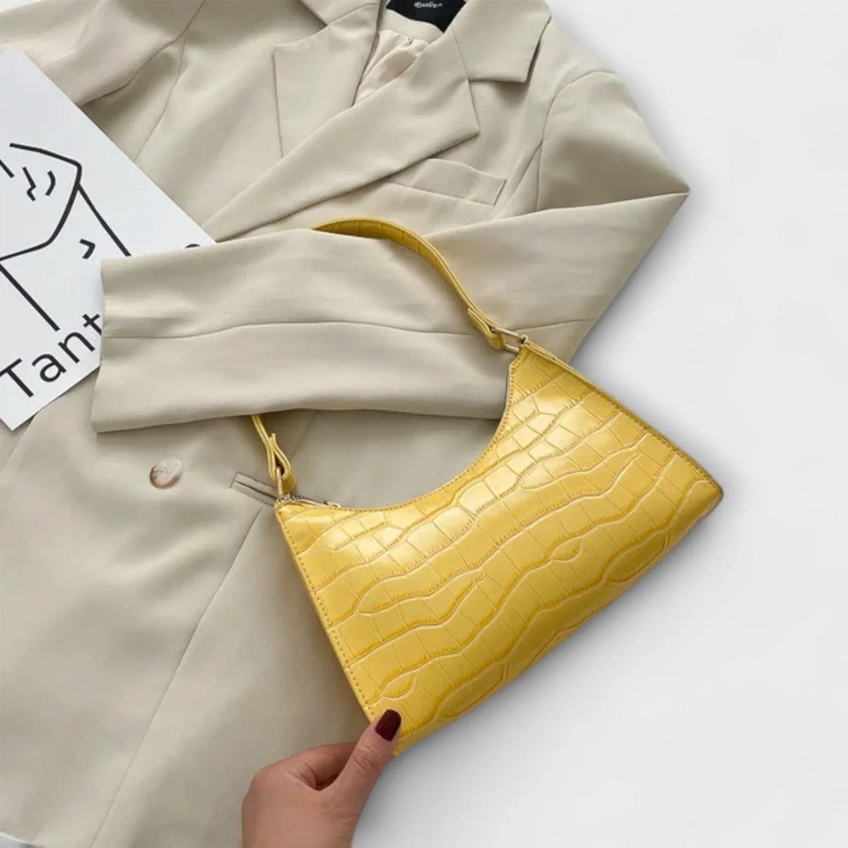 Shiny leather bag
