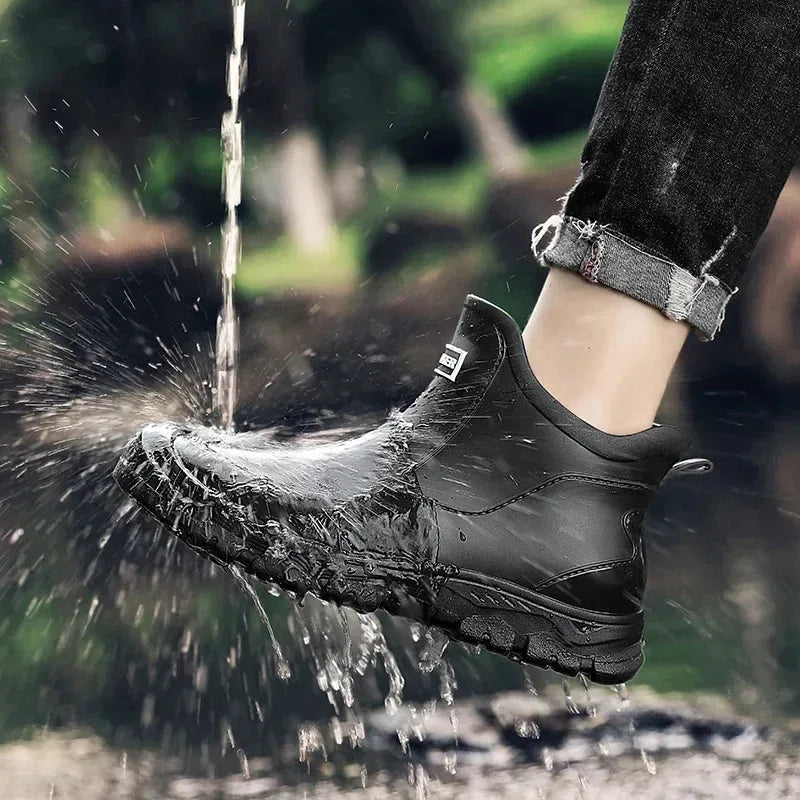 Women's ankle waterproof boots with chunky sole