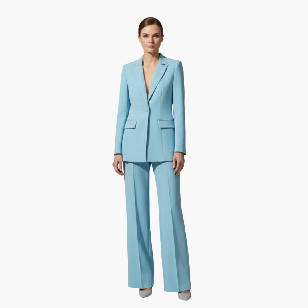 Women's Business Casual Blazer Suit Set