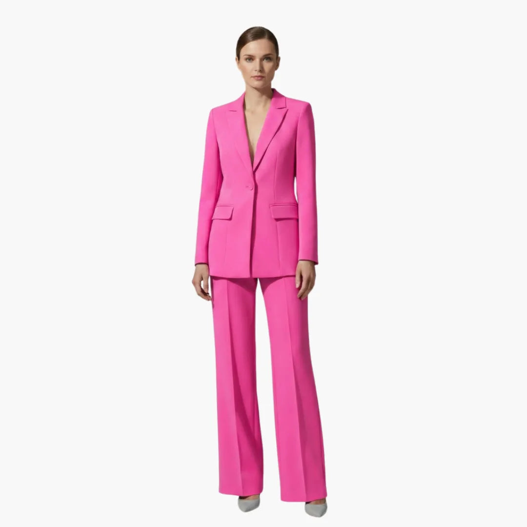 Women's Business Casual Blazer Suit Set
