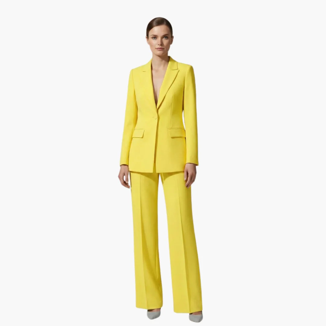 Women's Business Casual Blazer Suit Set