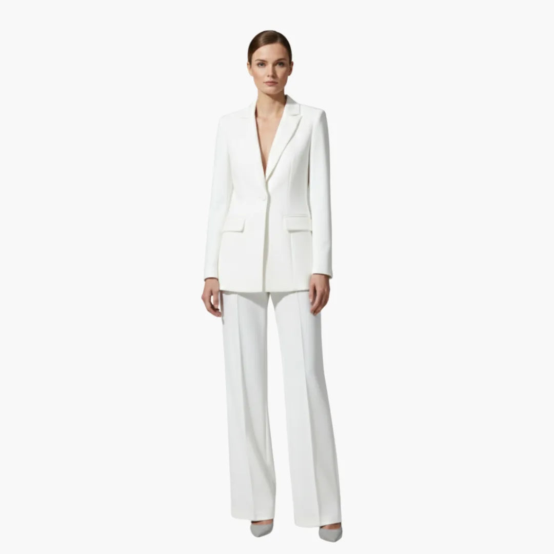 Women's Business Casual Blazer Suit Set