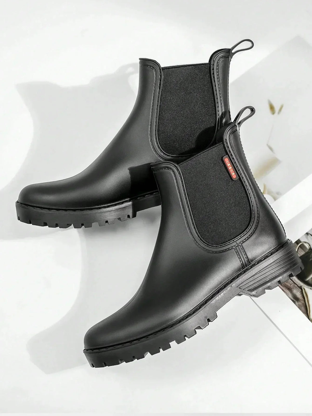 Women's chelsea boots with elastic side gussets
