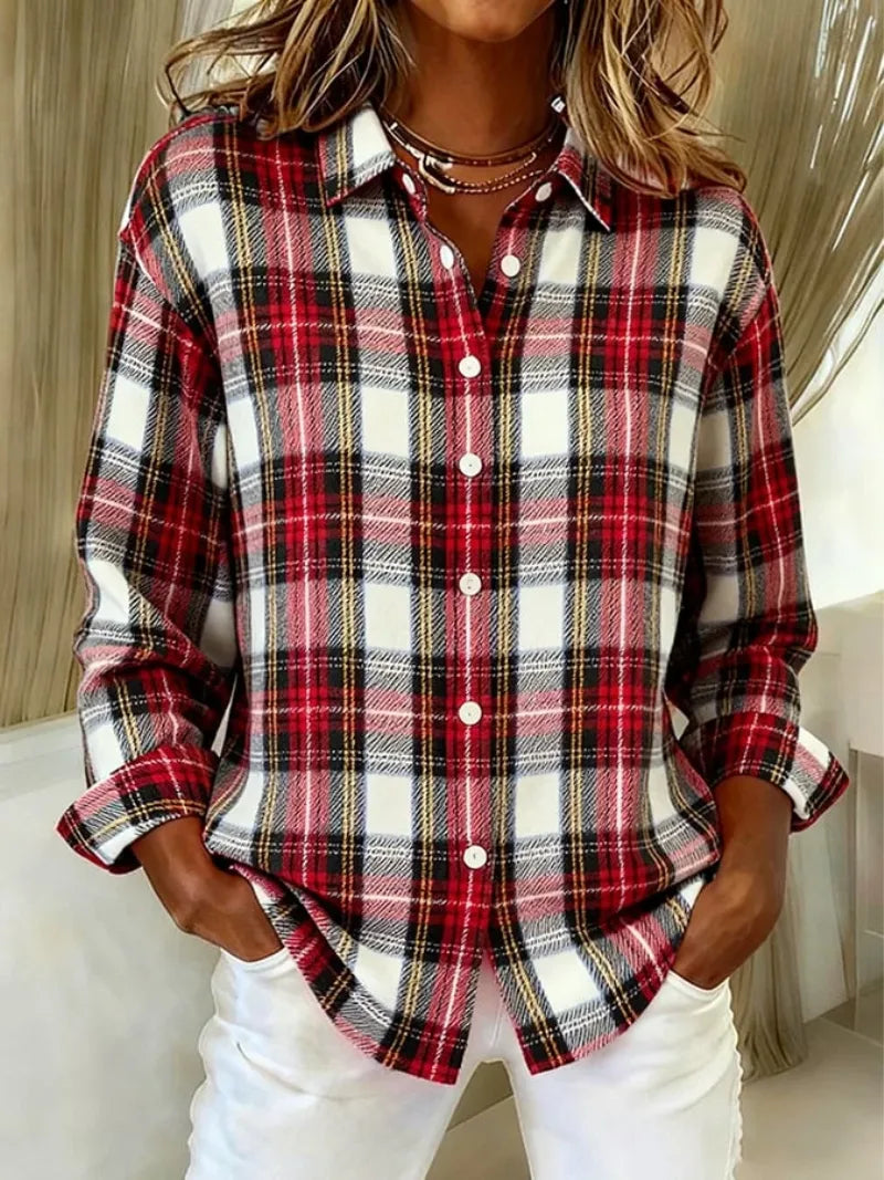 Women's classic checked blouse