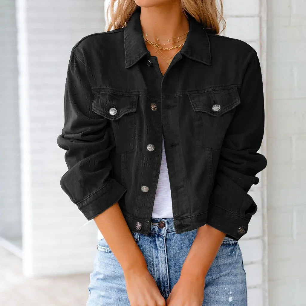 Women's Cropped Long Sleeve Jacket
