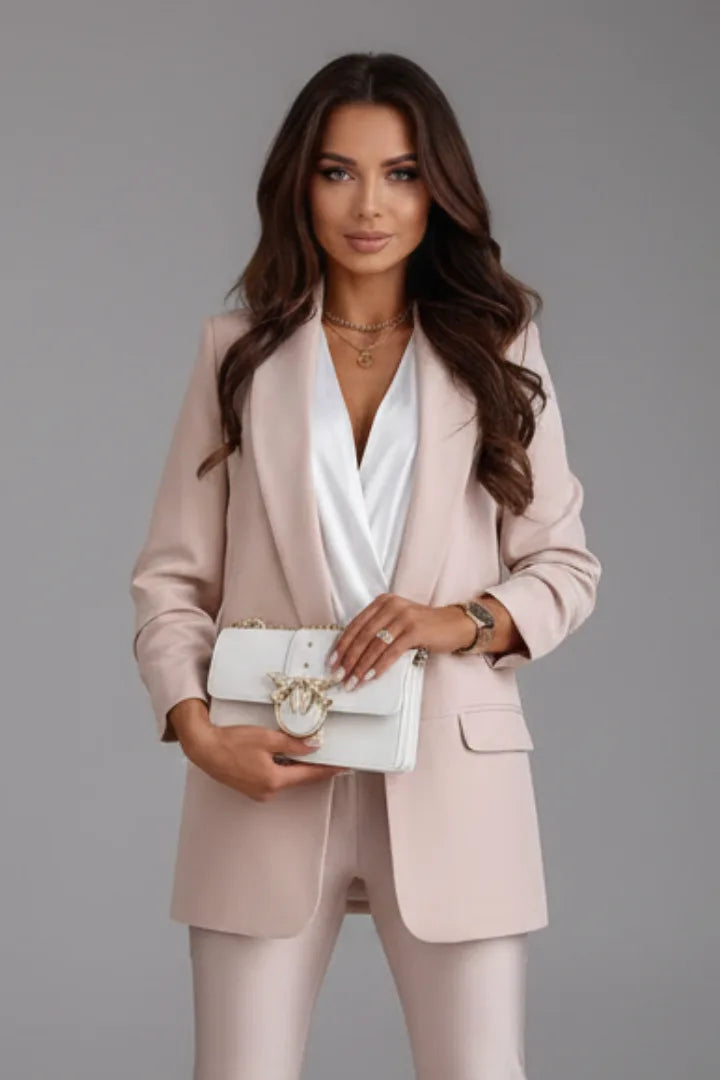 Women's Fitted Wrap Collar Blazer