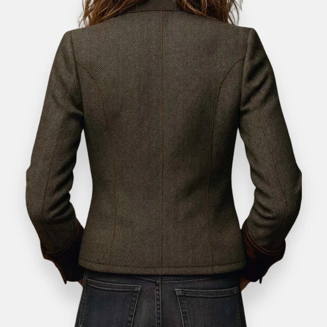 Women's Herringbone Long Sleeve Jacket