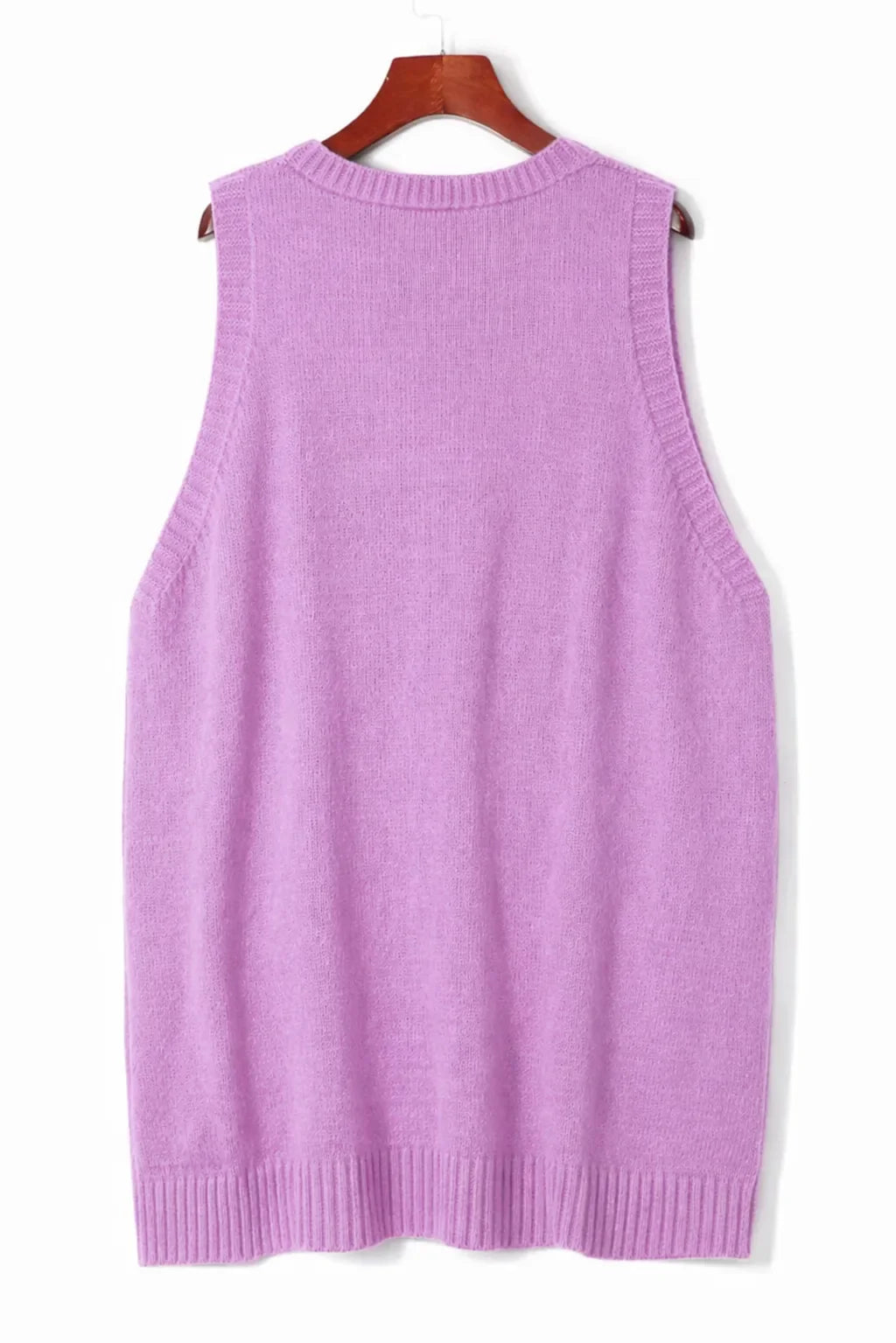 Women's knit v-neck sweater with front patch pockets