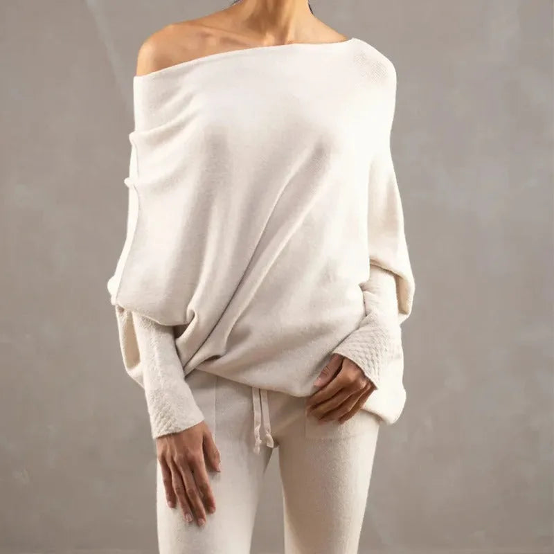 Women's Off Shoulder Long Sleeve Sweater