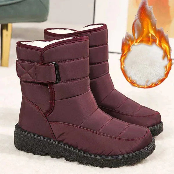 Women's quilted waterproof ankle boots