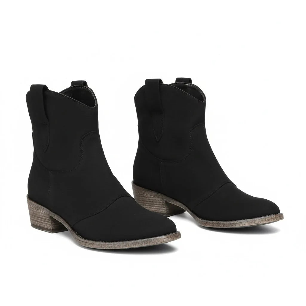 Women's suede ankle western boots